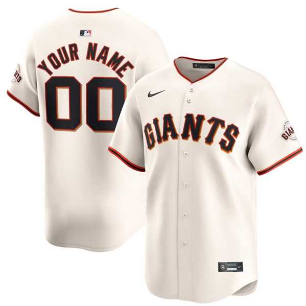 Mens San Francisco Giants Active Player Custom Cream Home Limited Baseball Stitched Jersey
